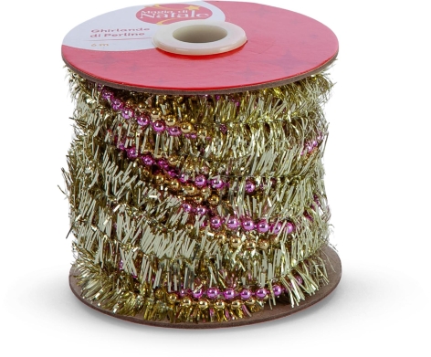 DECORI NATALIZI/
GHIRLANDA DI PERLINE