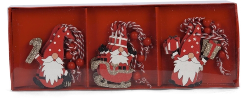 DECORI IN TESSUTO 9 CM / DECORI IN LEGNO 12 PEZZI