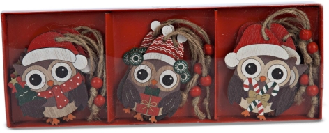 DECORI IN TESSUTO 9 CM / DECORI IN LEGNO 12 PEZZI