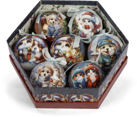 SET 7 PALLINE DI NATALE