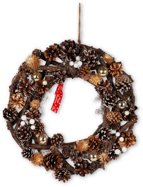 ALBERO 70 CM DA PARETE CON LED/CORONA DECORATIVA Ø 35 CM