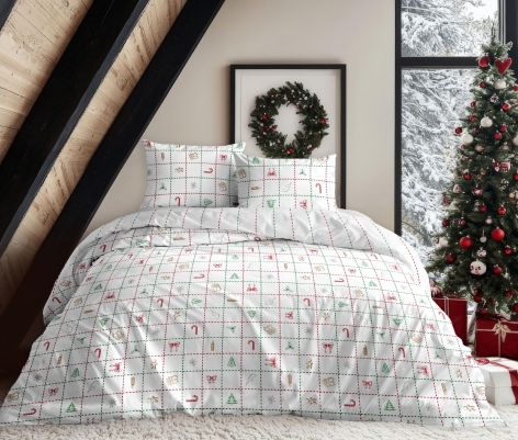 PARURE COPRIPIUMINO MATRIMONIALE "CANDY CANE"