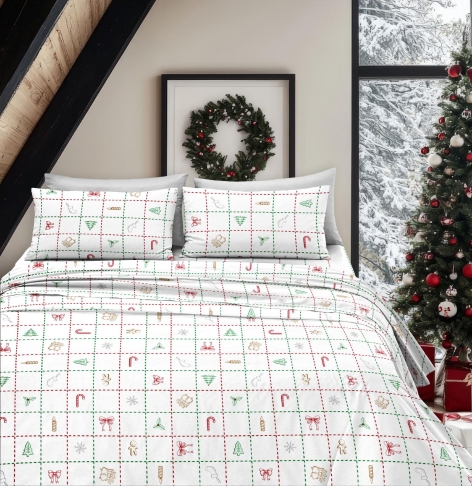 COMPLETO LETTO MATRIMONIALE "CANDY CANE"