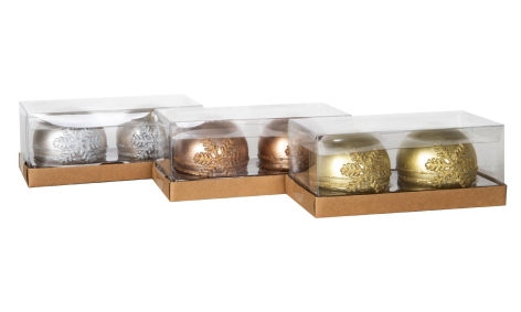 SET 3 CANDELE "GIFT CANDLES" + "CHRISTMAS BALL"