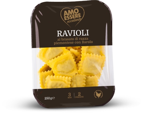 RAVIOLI AL BRASATO DI RAZZA PIEMONTESE CON BAROLO