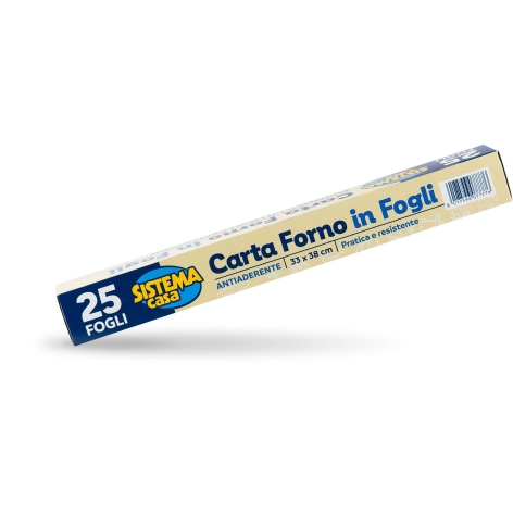 CARTA FORNO, 
25 FOGLI, 
33 x 38 cm