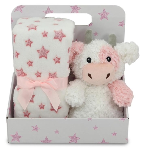 SET PELUCHE CON PLAID STAMPATO