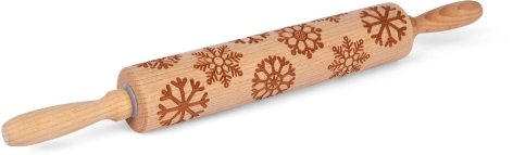 MATTARELLO IN LEGNO CON DECORAZIONI NATALIZIE