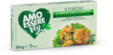 TORTINI DI BROCCOLI E CAROTE, 8 pz