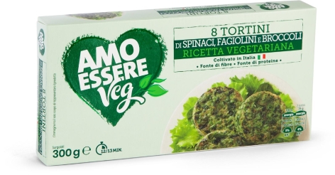 TORTINI SPINACI, FAGIOLINI E BROCCOLI, 8 pz