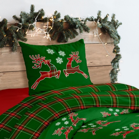 PARURE COPRIPIUMINO SINGOLO "CHRISTMAS TARTAN"