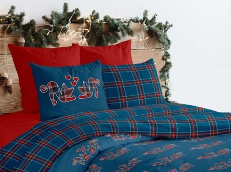 PARURE COPRIPIUMINO MATRIMONIALE "CHRISTMAS TARTAN"